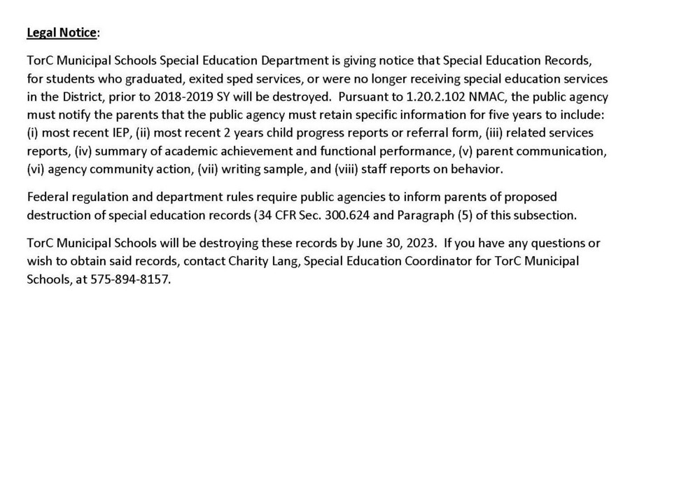 Legal Notice Truth Or Consequences Municipal Schools legal-notice-truth-or-consequences-municipal-schools